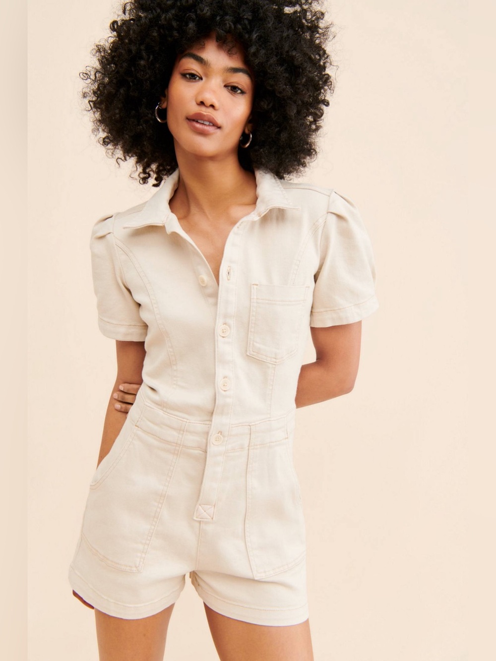NWT Anthropologie Pilcro Kit Utility Romper Size 12